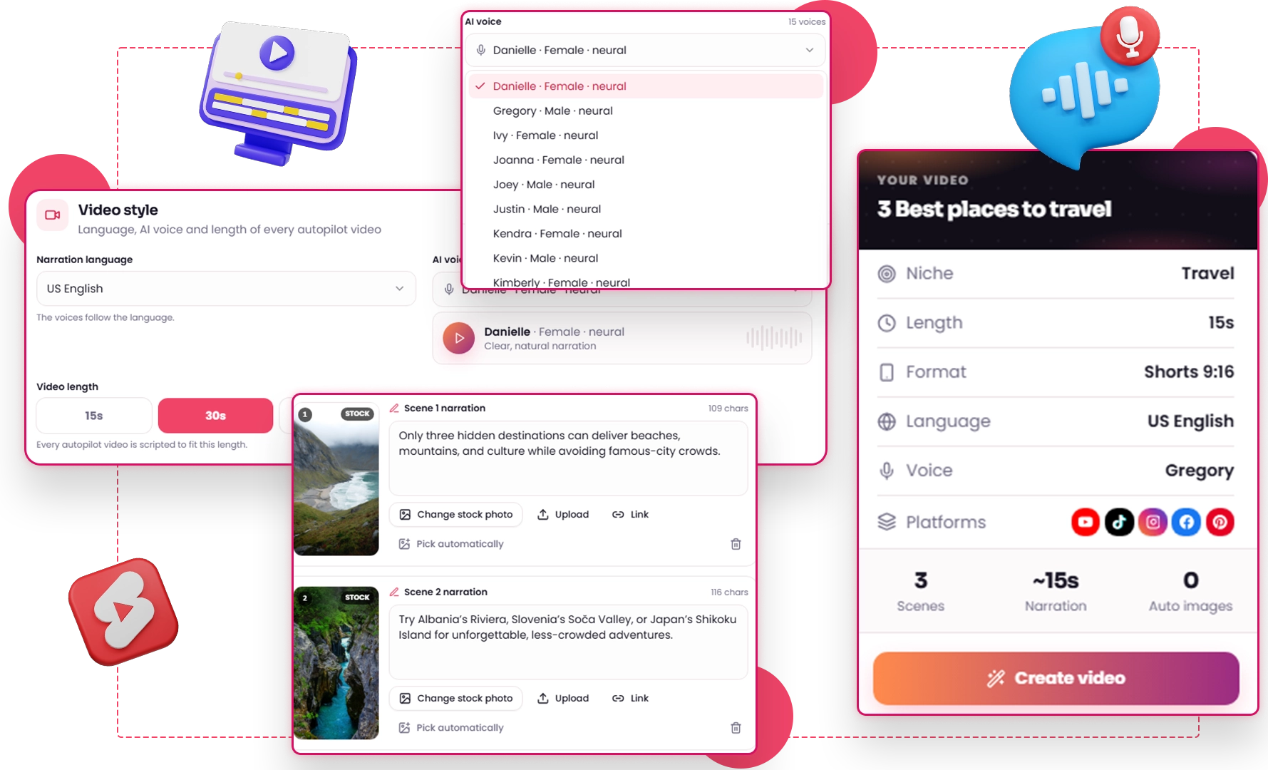 AI faceless video creator